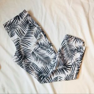 Sam Edelman Palm Leaf Black White Size 8 pants